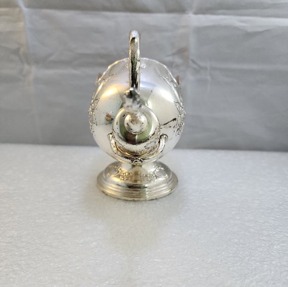 Vtg Raimond Victorian Pedestal Silver Plated Sugar Scuttle with Scoop - Picture 2 of 15